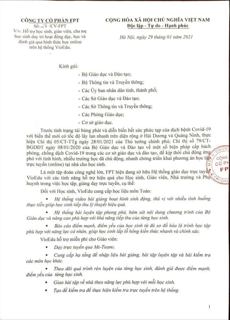 hỗ trợ dạy, học, online trên VioEdu