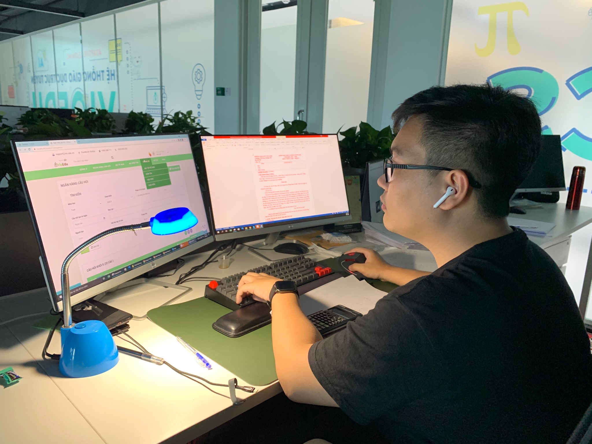 hỗ trợ nhập liệu đề thi học kỳ trực tuyến trên vioedu