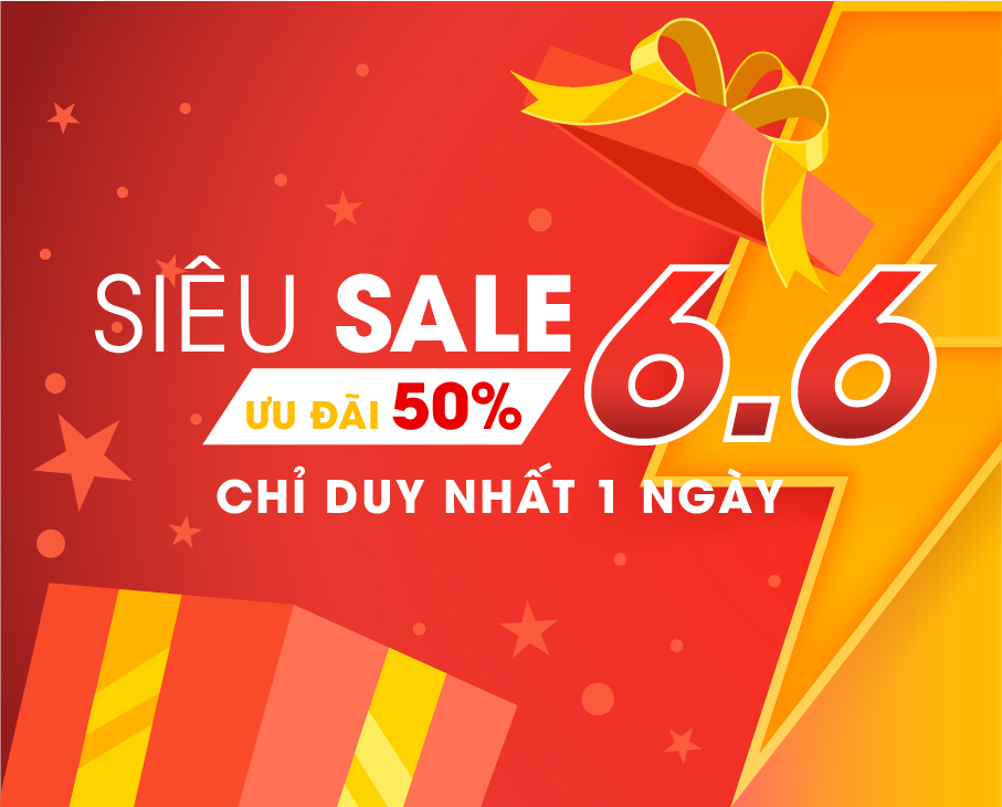 vioedu sale 50% khoá học trên shopee ngày 6.6