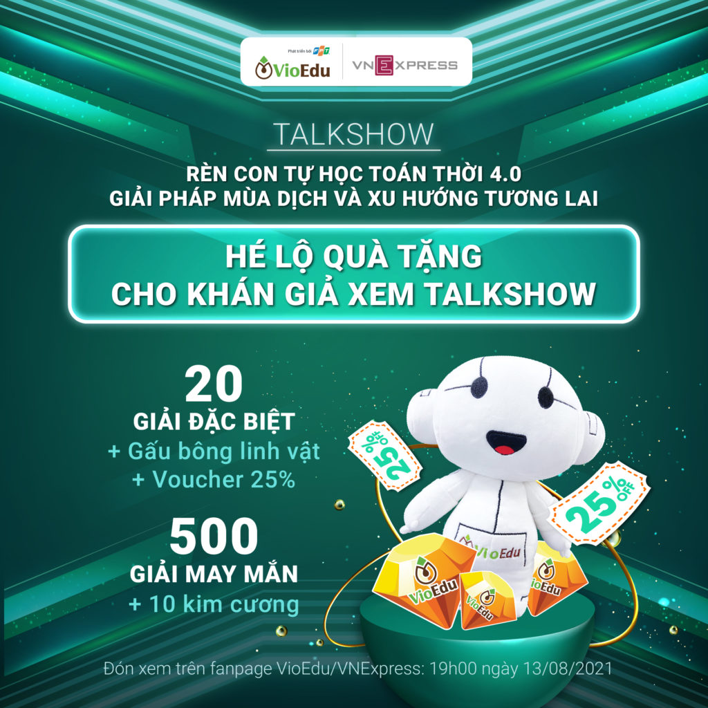 quà tặng cho khán giả xem talkshow rèn con tự học toán thời 4.0